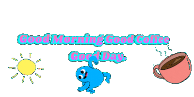 Happy First Coffee Sticker