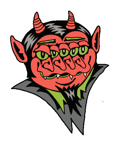 Halloween Devil Sticker by Killer Acid