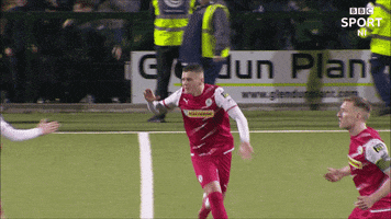 High Five Celebration GIF by Cliftonville Football Club