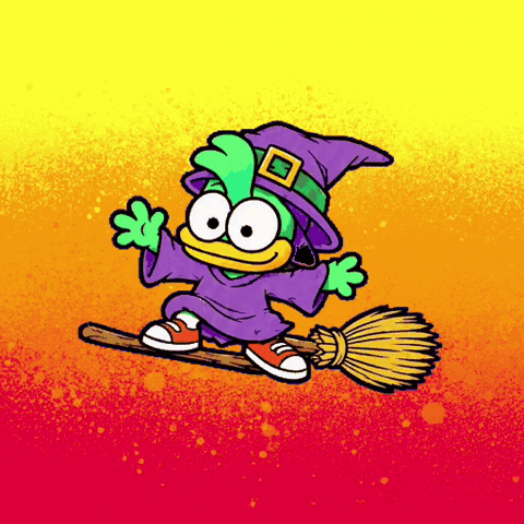 Halloween Flying GIF by Supducks