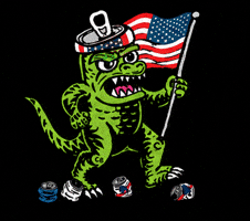America Godzilla GIF by Comics & Brews