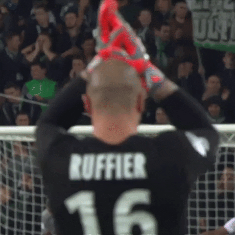 stephane ruffier applause GIF by AS Saint-Etienne