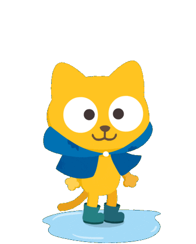 Rain Puddle Sticker by Studycat language learning for kids