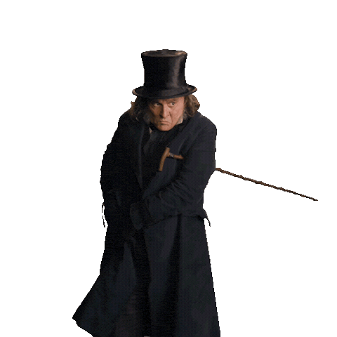Johnny Depp Scrooge Sticker by Ebenezer Movie