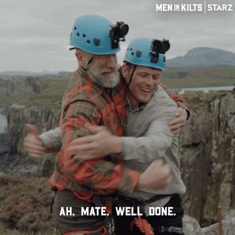 Happy Well Done GIF by Men in Kilts: A Roadtrip with Sam and Graham