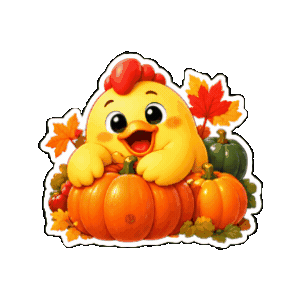 Autumn Pumpkin Sticker by 熊本とりから家 下松店