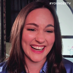 Giggling Laughing GIF by YoungerTV