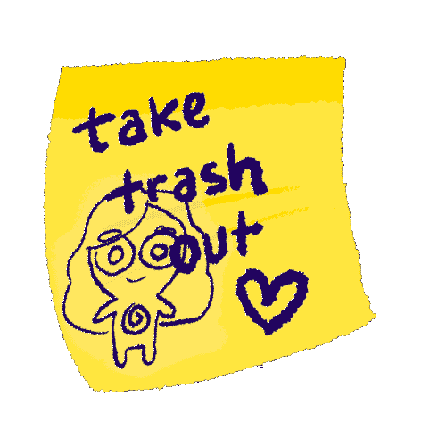 Trash Note Sticker by You Must Know Everything