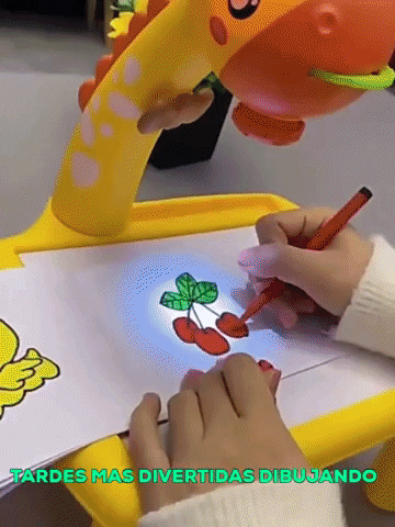 Mesa de proyector de dibujo para niños, juguete de proyector de traza y  dibujo, con luz y música, proyector inteligente para niños, escritorio de