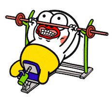 Bench Press Workout Sticker by kwaesam