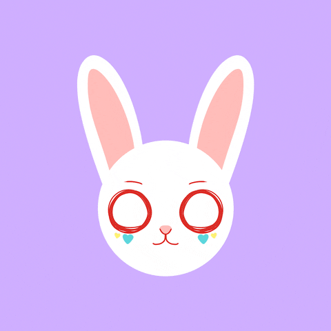 Blinking Easter Bunny GIF