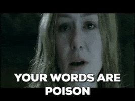 retro lotr eowyn Wormtongue your words are poison GIF