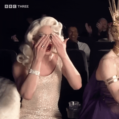 Shocked Drag Race GIF by BBC Three