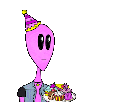Happy Birthday Sticker by Lonely Aliens