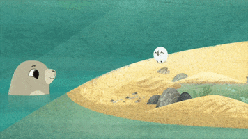 roly poly beach GIF by Puffin Rock