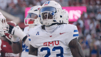 Yelling College Football GIF by SMU Football
