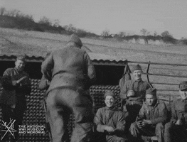NationalWWIMuseum black and white drinking military footage GIF