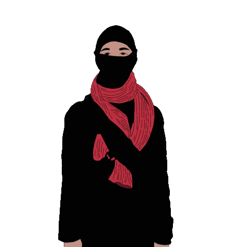 Ninja Mila Sticker by Monika Kreft