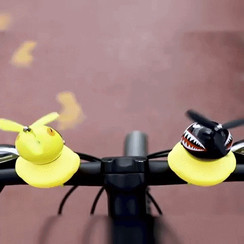 Yellow duck-Duck with helmet ! - kiokis