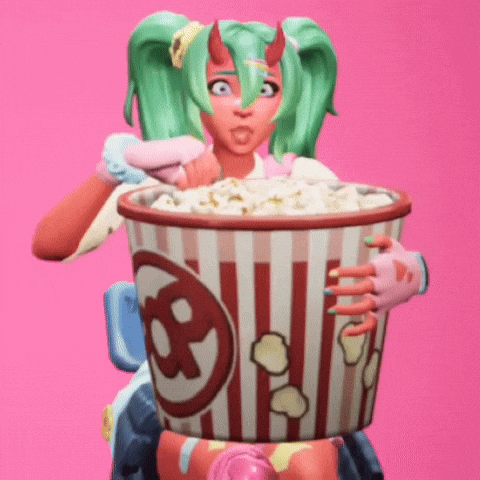 Pink Popcorn GIF