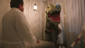 Dinosaur Massage GIF by Dropout.tv
