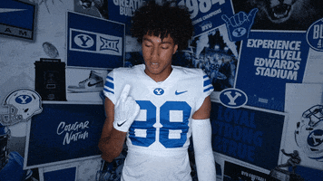 Byu Football Count GIF by BYU Cougars