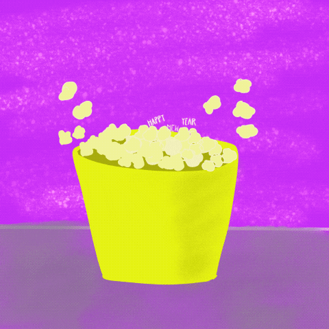 Neujahr Popcorn GIF