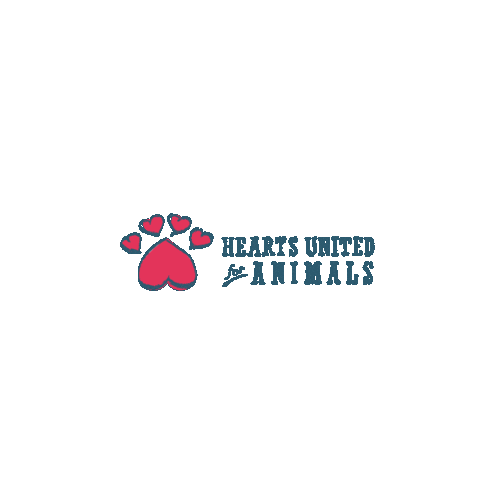 Hearts United for Animals Sticker