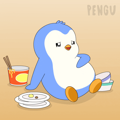 Tired Penguin GIF by Pudgy Penguins