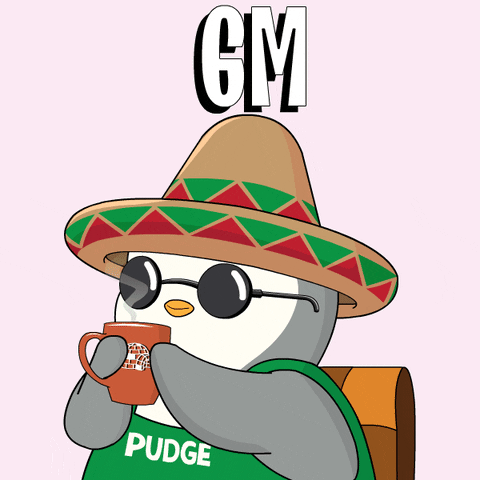 Sipping Good Morning GIF by Pudgy Penguins