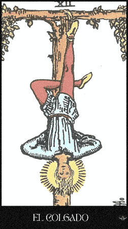 The Hanged Man Tarot Card GIF by Luna y el Tarot