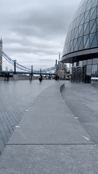 London's City Hall Area Near-Deserted During Coronavirus Outbreak