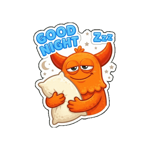 Sleepy Good Night Sticker by Momo & Tulus