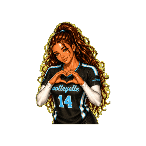 Heart Hands Team Love Sticker by volleyelle