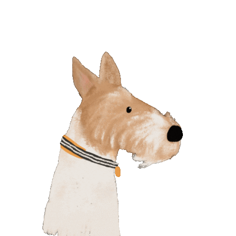 Wire Fox Terrier Love Sticker by breadcrumbsclub