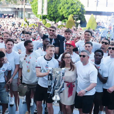 Celebrations Trophy Lift GIF by Bolton Wanderers FC