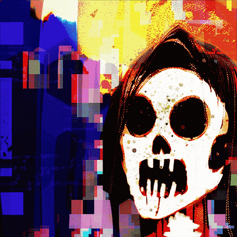 Grim Reaper Skull GIF