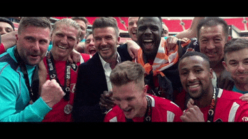 David Beckham Celebration GIF by Salford City FC