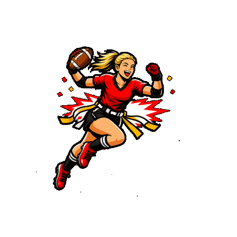 Flag Football Sticker
