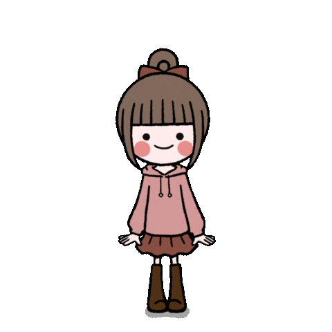 Happy Girl Sticker by おちょう