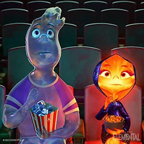 Munching Movie Theater GIF by Disney Pixar