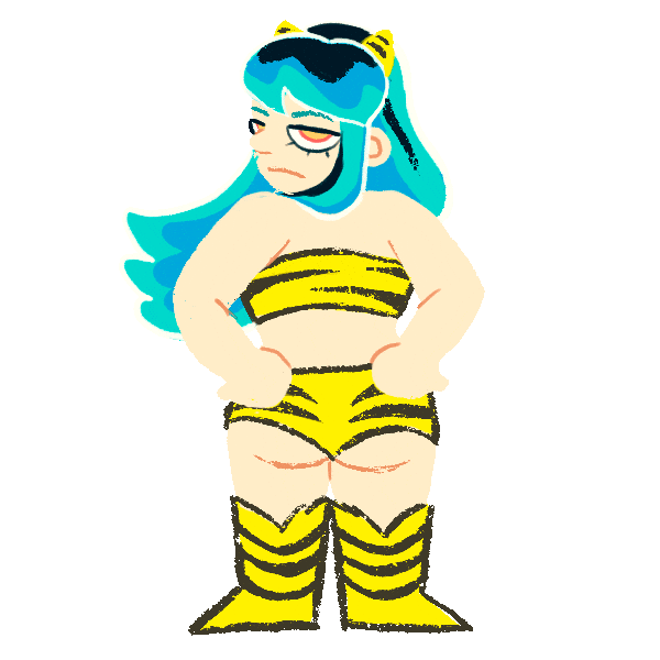 Flashing Urusei Yatsura Sticker
