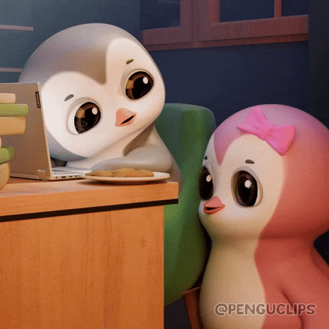 Home Office Kiss GIF by Pengu by Penguclips