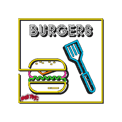 Burger 50S Sticker by niftyfiftys