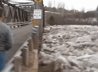 Ice Damages New Brunswick Bridge