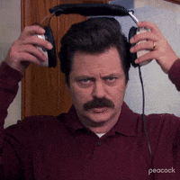 Season 6 Headphones GIF by Parks and Recreation