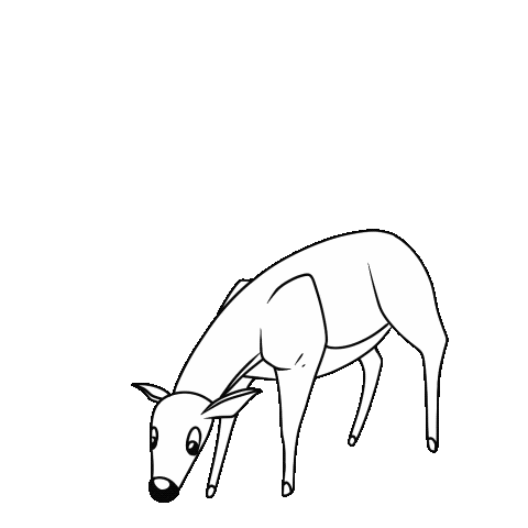 Fire Deer Sticker by Nico