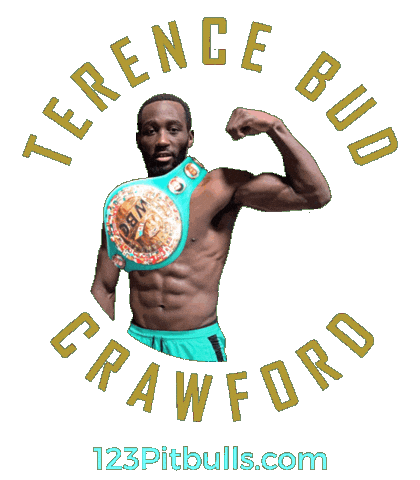 Terence Crawford Pitbull Sticker by Chico Lopez