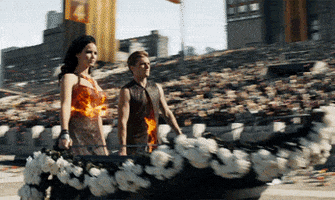 catching fire GIF by The Hunger Games