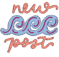 Post Waves Sticker by littleevergreenco